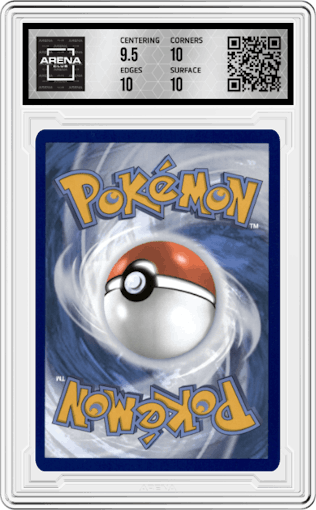 Radiant Charizard from the 2023 Pokemon SWSH set graded by Arena Club and given an overall grade of 10.