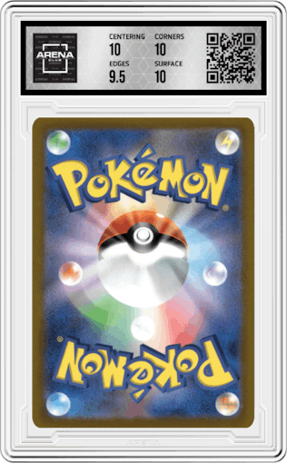 Radiant Charizard from the 2022 Pokemon SWSH JPN set graded by Arena Club and given an overall grade of 10.