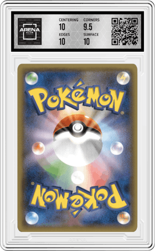 M Ampharos EX from the 2015 Pokemon XY JPN set graded by Arena Club and given an overall grade of 10.