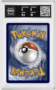 Pikachu ex from the 2023 Pokemon SV set graded by Arena Club and given an overall grade of 9.5.