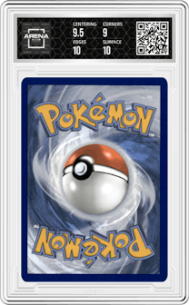 Lycanroc ex from the 2023 Pokemon SV set graded by Arena Club and given an overall grade of 9.5.