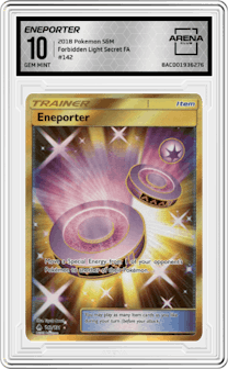 Eneporter from the 2018 Pokemon S&M  set graded by Arena Club and given an overall grade of 10.