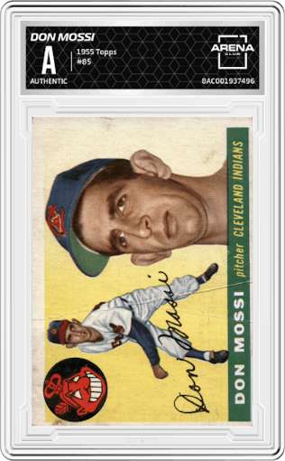 Don Mossi from the 1955 Topps set graded by Arena Club.