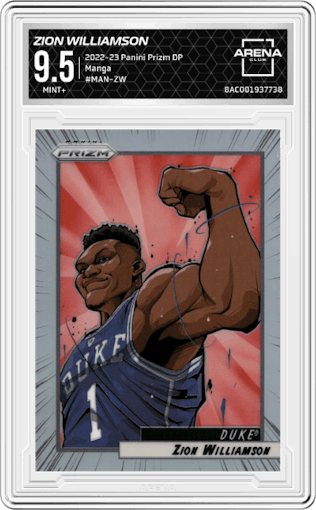 Zion Williamson from the 2022-23 Panini Prizm Draft Picks set graded by Arena Club and given an overall grade of 9.5.