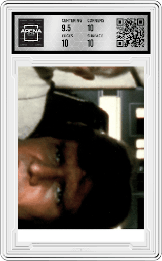 Han, Chewie and Luke from the 2022 Topps Chrome Star Wars Sapphire set graded by Arena Club and given an overall grade of 10.