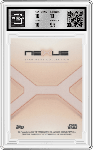 BB-8 from the 2022 Topps Star Wars Nexus  set graded by Arena Club and given an overall grade of 10.