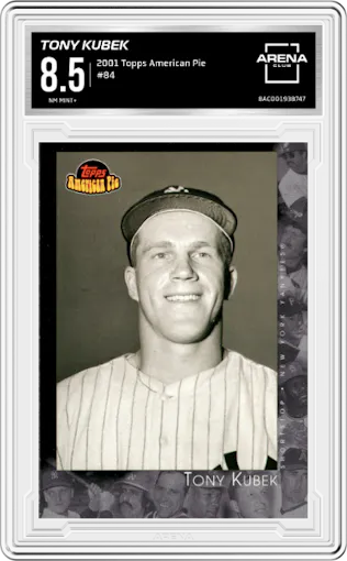  Tony Kubek  from the 2001 Topps American Pie set graded by Arena Club and given an overall grade of 8.5.