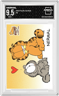 Nermal from the 2004 Pacific Garfield set graded by Arena Club and given an overall grade of 9.5.