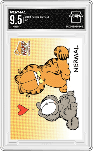 Nermal from the 2004 Pacific Garfield set graded by Arena Club and given an overall grade of 9.5.