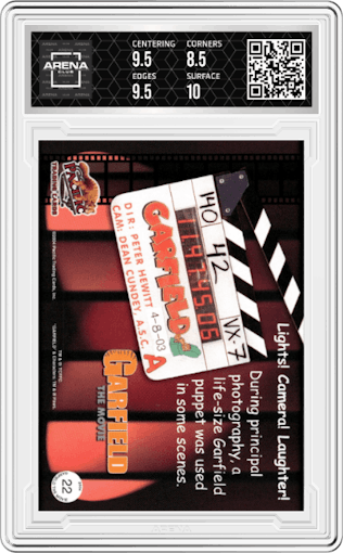 Action! from the 2004 Pacific Garfield set graded by Arena Club and given an overall grade of 9.