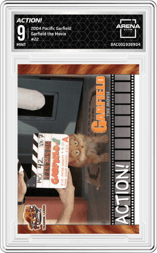 Action! from the 2004 Pacific Garfield set graded by Arena Club and given an overall grade of 9.