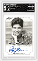 Ralph Macchio from the 2016 Leaf Pop Century set graded by Arena Club and given an overall grade of 9.