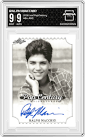Ralph Macchio from the 2016 Leaf Pop Century set graded by Arena Club and given an overall grade of 9.