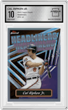 Cal Ripken Jr. from the 2023 Topps Finest Baseball set graded by Arena Club and given an overall grade of 10.