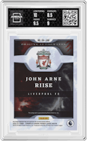 John Arne Riise from the 2022-23 Panini Chronicles set featuring a Silver parallel graded by Arena Club and given an overall grade of 9.