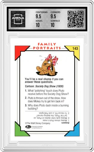 Society Dog Show (1939) from the 1991 Impel Disney set graded by Arena Club and given an overall grade of 10.