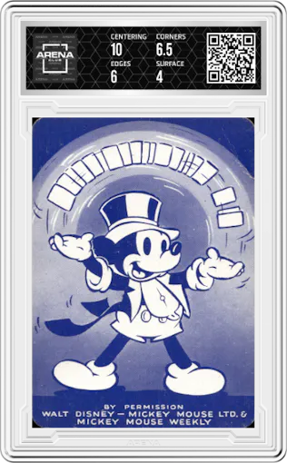 Max Hare from the 1939 Shuffled Symphonies Castell Bros. set featuring a Blue Back parallel graded by Arena Club and given an overall grade of 4.5.