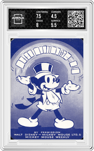 The Three Little Pigs from the 1938 Shuffled Symphonies Castell Bros. set featuring a Blue Back parallel graded by Arena Club and given an overall grade of 5.