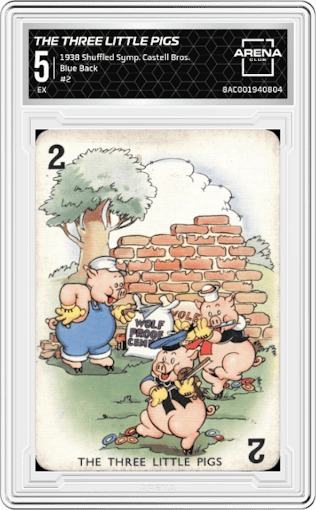 The Three Little Pigs from the 1938 Shuffled Symphonies Castell Bros. set featuring a Blue Back parallel graded by Arena Club and given an overall grade of 5.