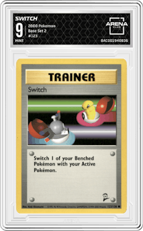 Switch from the 2000 Pokemon set graded by Arena Club and given an overall grade of 9.