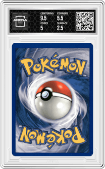Brock's Geodude from the 2000 Pokemon GH set graded by Arena Club and given an overall grade of 3.