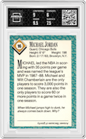 Michael Jordan from the 1989 Sports Illustrated for Kids set graded by Arena Club and given an overall grade of 6.5.