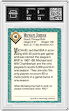 Michael Jordan from the 1989 Sports Illustrated for Kids set graded by Arena Club and given an overall grade of 6.5.