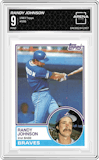 Randy Johnson from the 1983 Topps set graded by Arena Club and given an overall grade of 9.