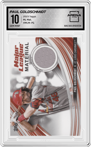 Paul Goldschmidt from the 2023 Topps  set graded by Arena Club and given an overall grade of 10.