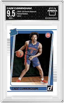 Cade Cunningham from the 2021-22 Panini Donruss set graded by Arena Club and given an overall grade of 9.5.