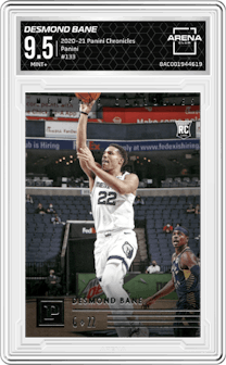 Desmond Bane from the 2020-21 Panini Chronicles set graded by Arena Club and given an overall grade of 9.5.