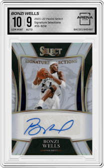 Bonzi Wells from the 2021-22 Panini Select set graded by Arena Club and given an overall grade of 10.