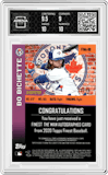 Bo Bichette from the 2020 Topps Finest set graded by Arena Club and given an overall grade of 9.5.