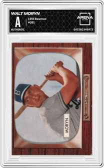 Walt Moryn from the 1955 Bowman set graded by Arena Club.