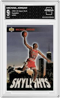 Michael Jordan from the 1993-94 Upper Deck  set graded by Arena Club and given an overall grade of 9.