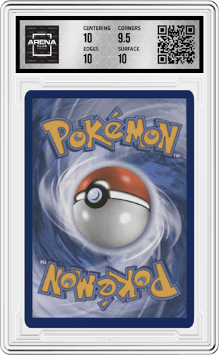 Pikachu V from the 2021 Pokemon SWSH set graded by Arena Club and given an overall grade of 10.