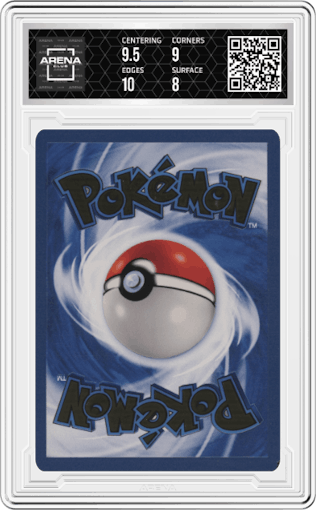 Charizard from the 2021 Pokemon SWSH set graded by Arena Club and given an overall grade of 8.5.