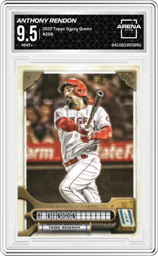 Anthony Rendon from the 2022 Topps Gypsy Queen set graded by Arena Club and given an overall grade of 9.5.