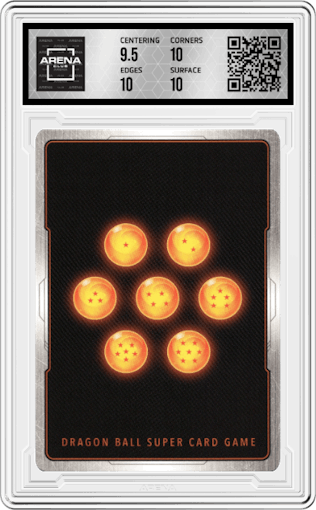 SS4 Son Goku, Protector of the Earth from the 2020 Dragon Ball S set graded by Arena Club and given an overall grade of 10.