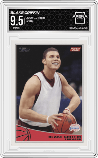 Blake Griffin from the 2009-10 Topps set graded by Arena Club and given an overall grade of 9.5.