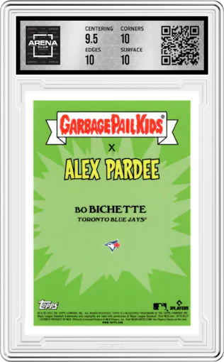 Andy Conda from the 2022 Topps X MLB Garbage Pail Kids set graded by Arena Club and given an overall grade of 10.