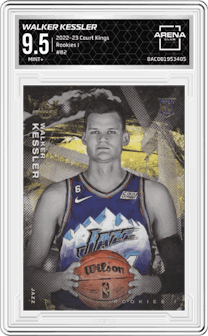 Walker Kessler from the 2022-23 Panini Court Kings set graded by Arena Club and given an overall grade of 9.5.