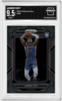 Jaden Ivey from the 2022-23 Panini Prizm  set graded by Arena Club and given an overall grade of 9.5.