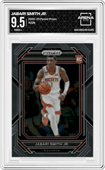 Jabari Smith Jr. from the 2022-23 Panini Prizm  set graded by Arena Club and given an overall grade of 9.5.