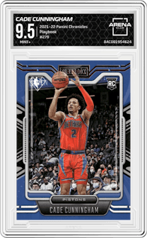 Cade Cunningham from the 2021-22 Panini Chronicles set graded by Arena Club and given an overall grade of 9.5.