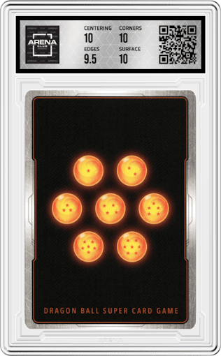 Uub, Intercepting Kamekameha from the 2023 Dragon Ball S set graded by Arena Club and given an overall grade of 10.