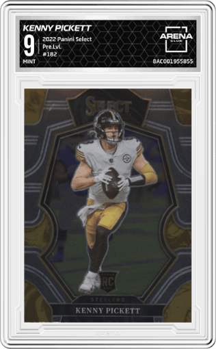  Kenny Pickett from the 2022 Panini Select set graded by Arena Club and given an overall grade of 9.