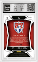 Tim Howard from the 2015-16 Panini Select set featuring a Blue parallel graded by Arena Club and given an overall grade of 10.
