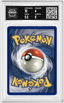 Kangaskhan from the 1999 Pokemon set graded by Arena Club and given an overall grade of 4.5.