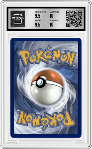 Ortega from the 2023 Pokemon SV set graded by Arena Club and given an overall grade of 10.